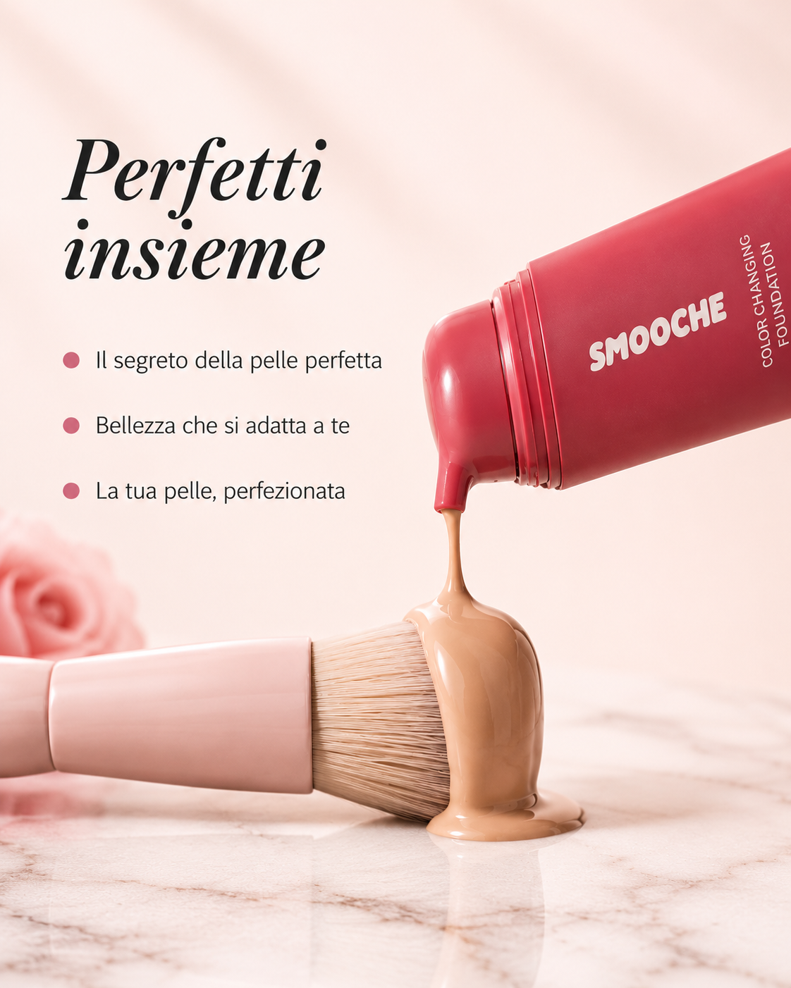 Smooche™-Fondotinta che cambia colore adatto al tono naturale della pelle SPF15