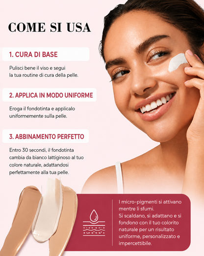Smooche™-Fondotinta che cambia colore adatto al tono naturale della pelle SPF15